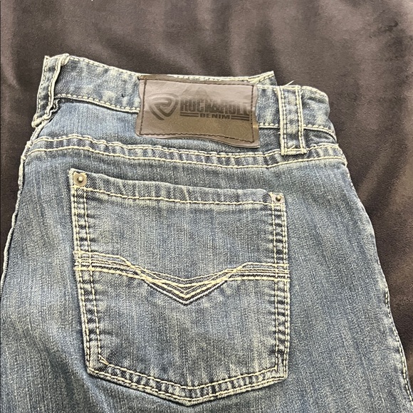 Rock & Roll Denim Slim Straight Jeans - Classic Blue - Picture 3 of 7